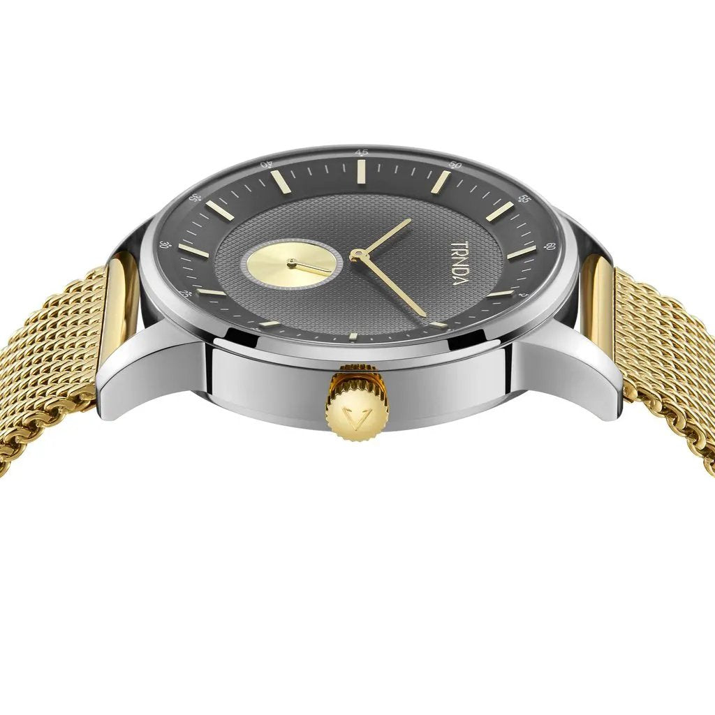 Trnda Men's Stainless Steel Watch, Gradient Gray Dial | Tr43sgld by TRNDA