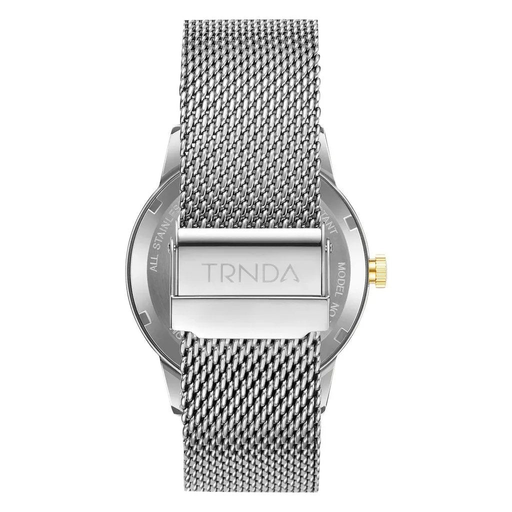 Trnda Men's Gold Stainless Steel Watch, Gray Dial | Trnda-43g by TRNDA