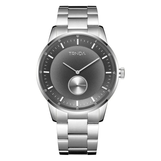 Trnda Men's Stainless Steel Watch, Gradient Light Gray Dial | Trn-4325 by TRNDA