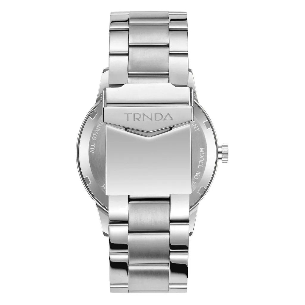 Trnda Men's Stainless Steel Watch, Gradient Light Gray Dial | Trn-4325 by TRNDA