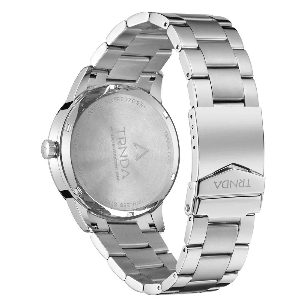 Trnda Men's Stainless Steel Watch, Silver Gradient Dial | Trnda43ss by TRNDA