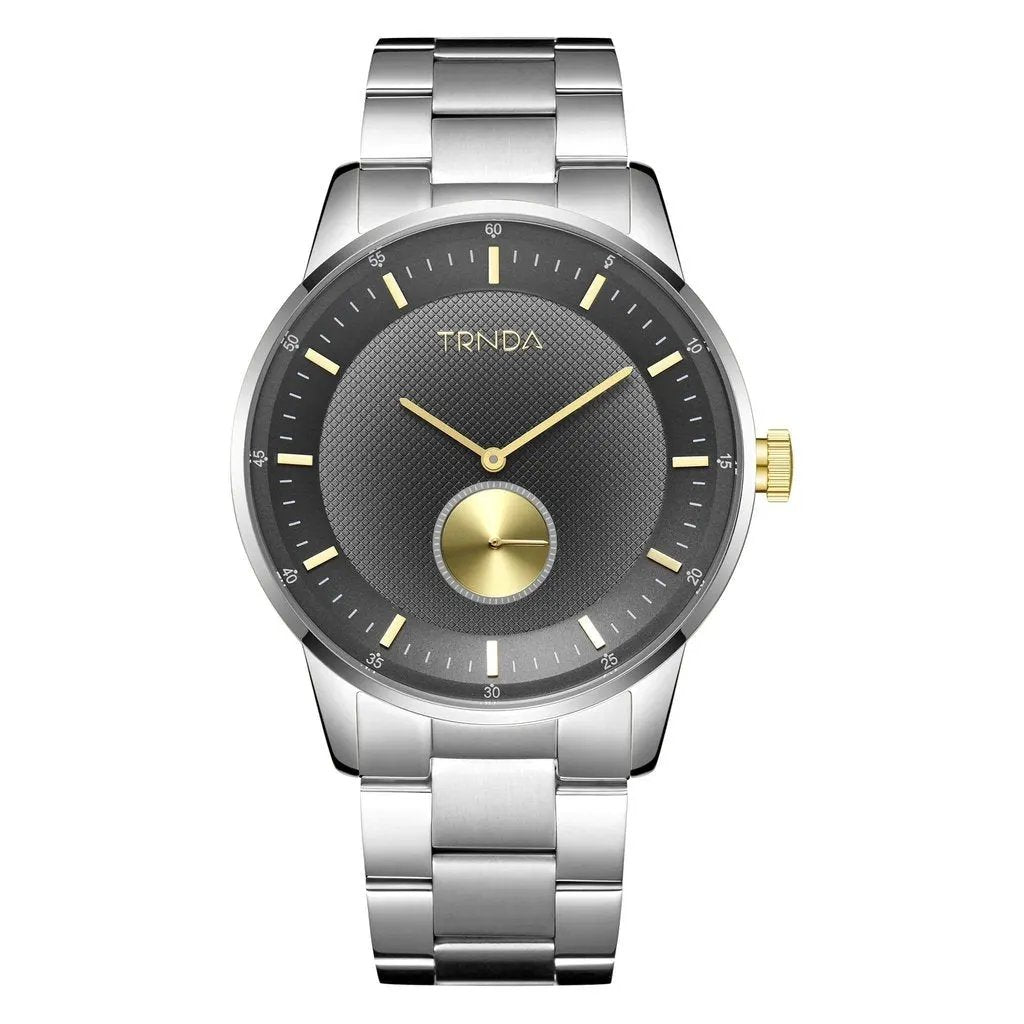 Trnda Men's Stainless Steel Watch, Gradient Gray Dial | Trn-Ss43g by TRNDA