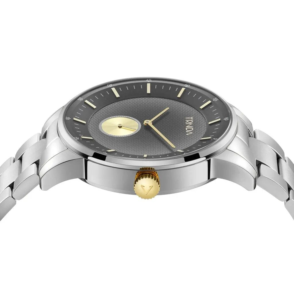 Trnda Men's Stainless Steel Watch, Gradient Gray Dial | Trn-Ss43g by TRNDA
