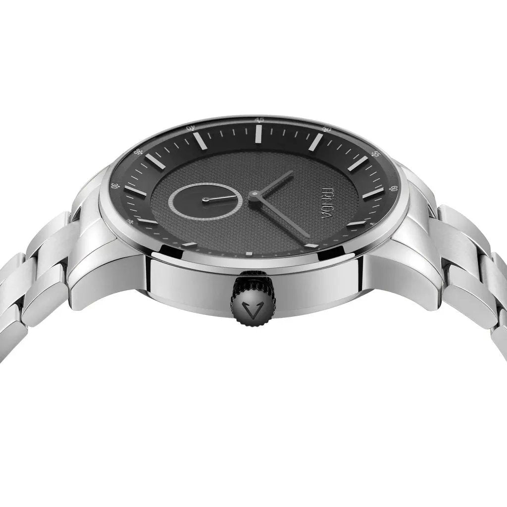 Trnda Men's Stainless Steel Watch, Black Dial | Trnda-43ss by TRNDA