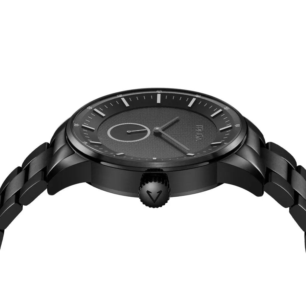 Trnda Men's Black Stainless Steel Watch, Round Dial | Trn43mmblack by TRNDA
