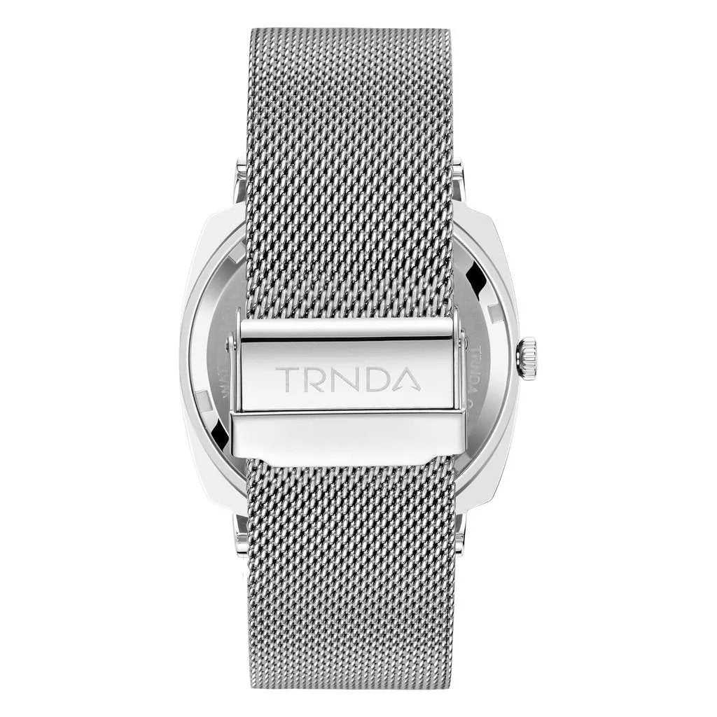 Trnda Men's Silver Stainless Steel Watch, Seaweed Green Dial | Trn45mm by TRNDA
