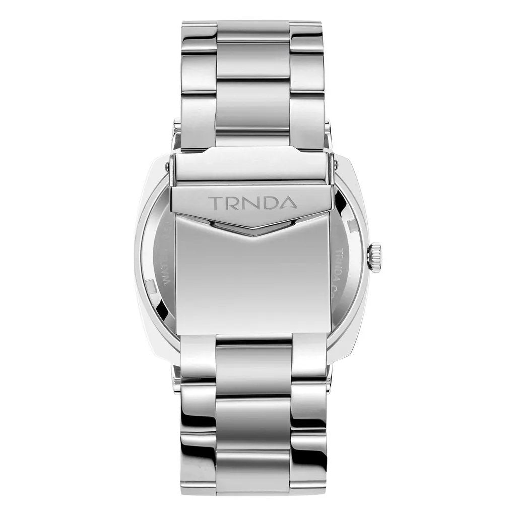 Trnda Men's Stainless Steel Watch, Silver Gradient Dial | Trnda45mm by TRNDA