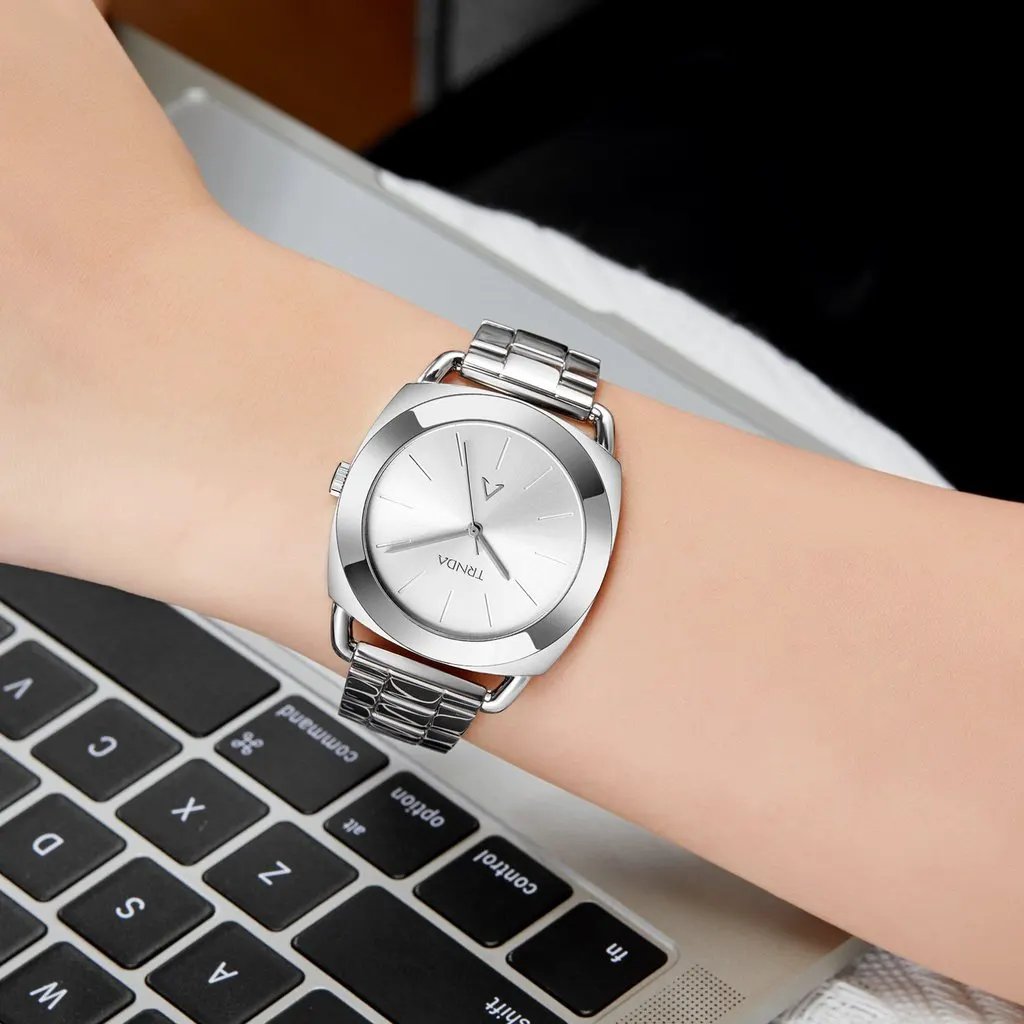 Trnda Women's Stainless Steel Watch, Silver Dial | Trnda-Ss35 by TRNDA