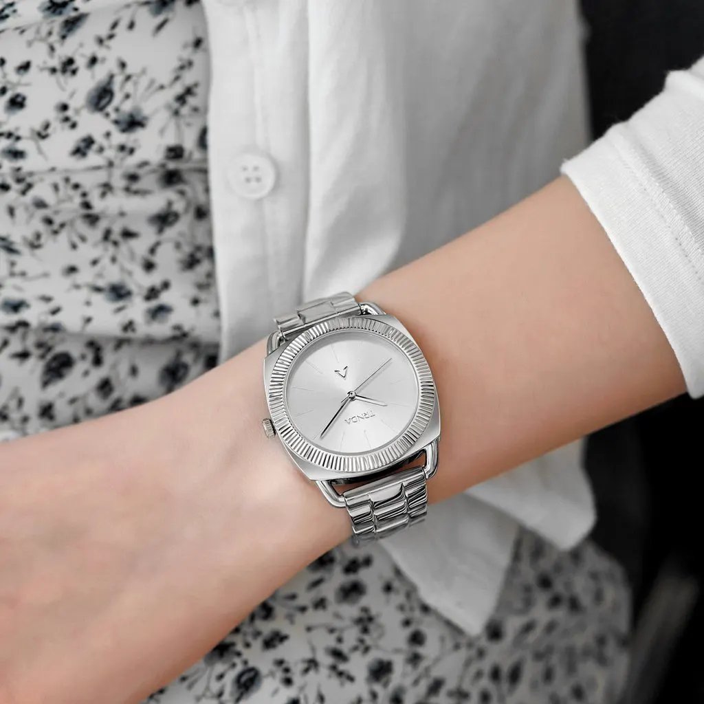 Trnda Women's Stainless Steel Watch, Silver Dial | Trnda-Ss35.8 by TRNDA