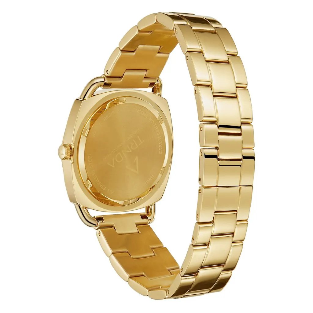Trnda Women's Gold Stainless Steel Watch, Unique Dial | Trnda35.8 by TRNDA