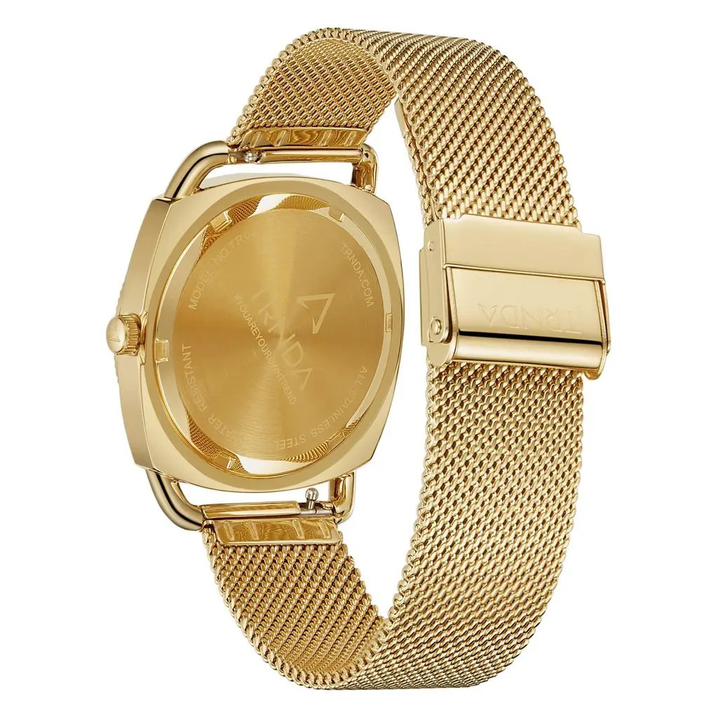 Trnda Women's Gold Stainless Steel Watch, Silver Dial | Trn-W35g by TRNDA