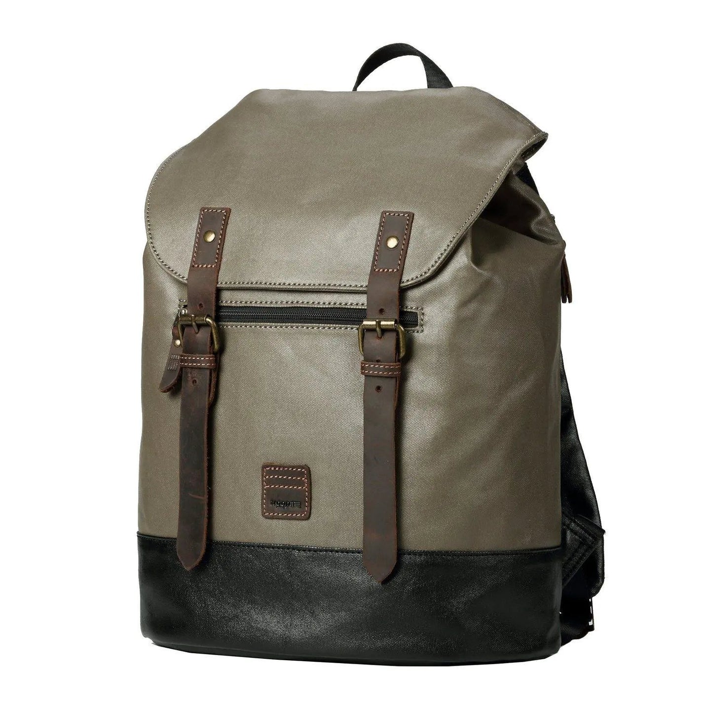 TRP0514 Troop London Heritage Coated Canvas Casual Daypack, Laptop Backpack by Troop London