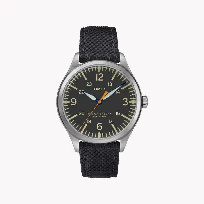 Timex Unisex Black Fabric Watch, Silver Stainless Steel Case | Tw2r38800 by TIMEX