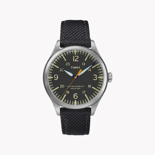 Timex Unisex Black Fabric Watch, Silver Stainless Steel Case | Tw2r38800 by TIMEX