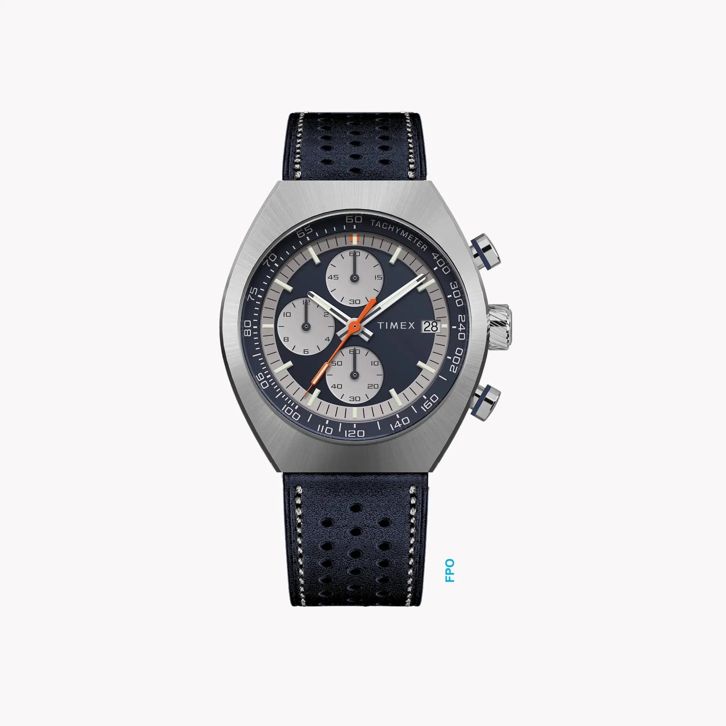 Mens Legacy Tonneau SST Blue Dial Blue Strap Watch TW2W93500 by TIMEX