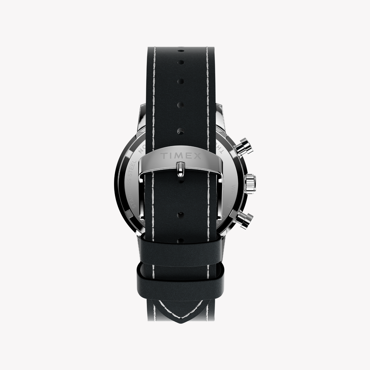 Timex Men's Silver/Black, Stainless/Leather | Tw2w98900 by TIMEX