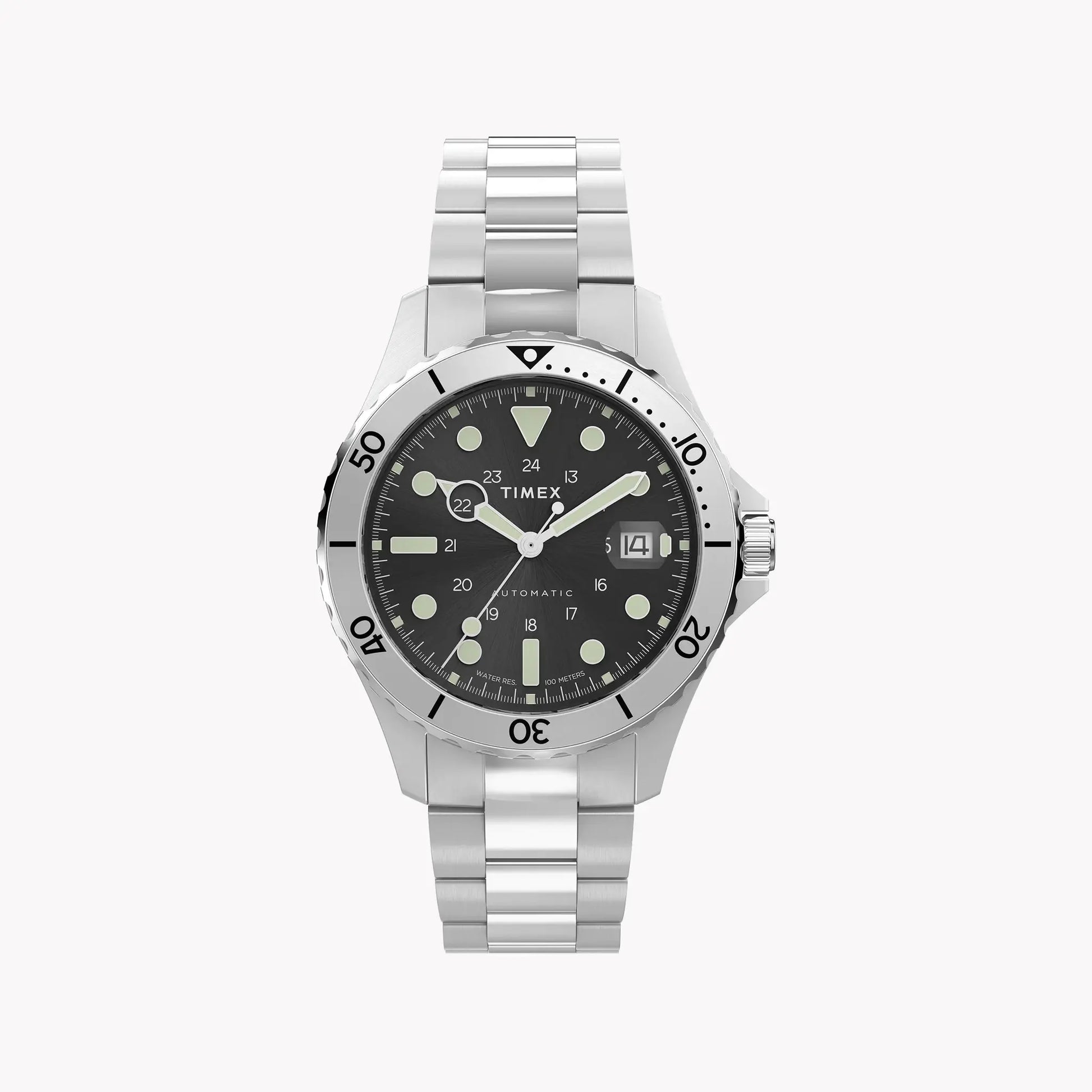 Navi Automatic 41mm SST Case Black Dial Bracelet | TW2Y15300 by TIMEX