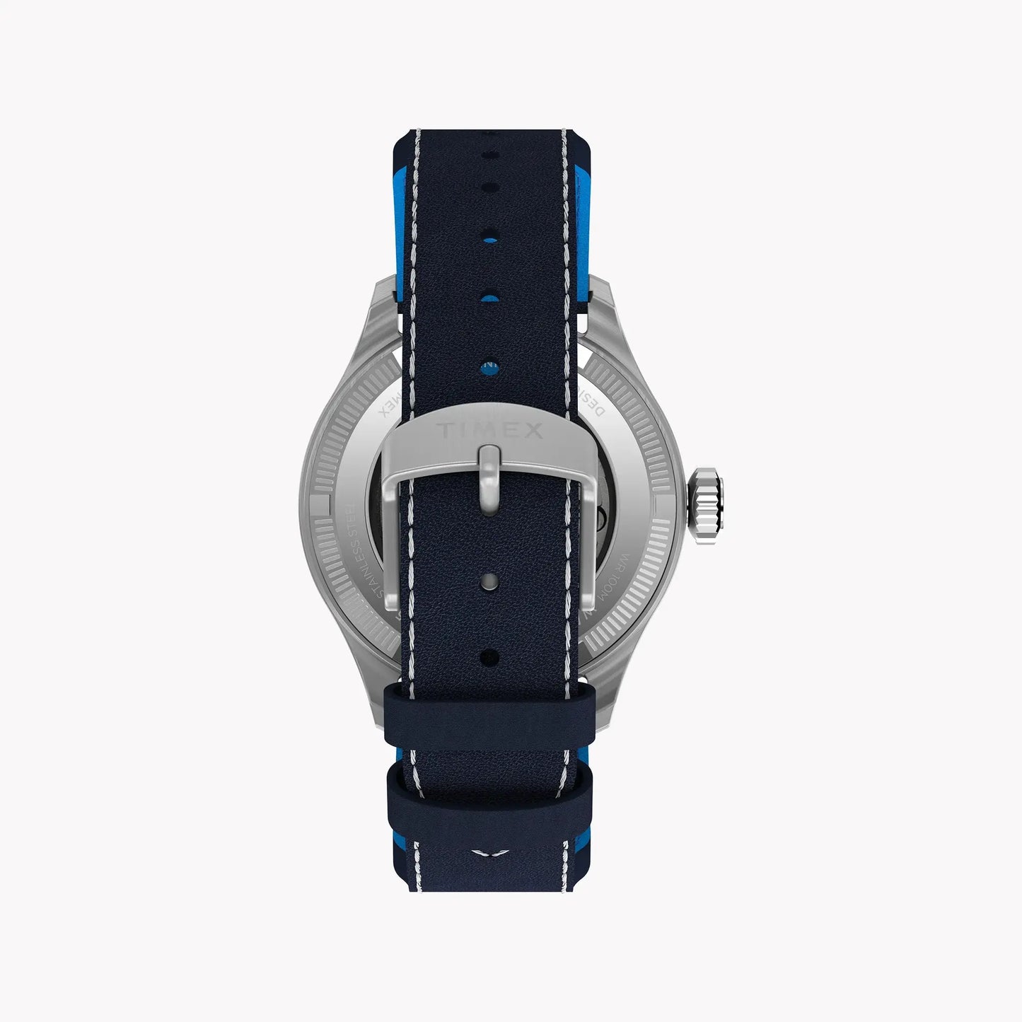 Waterbury ACE Pan Am S/E Automatic Blue Dial Blue Leather Strap Watch | TW2Y38800 by TIMEX