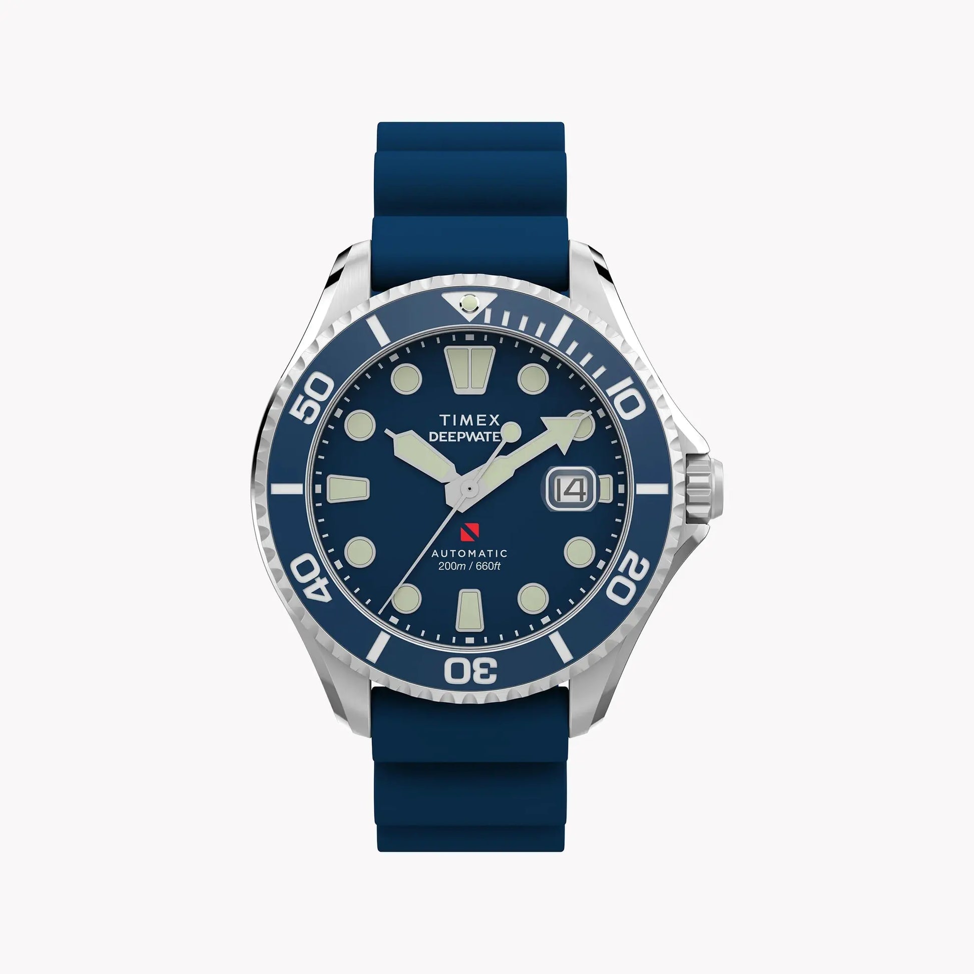 Deep Water Meridian 200 SST Blue Dial Blue Strap Watch TW2Y39900 | Men's Sport Watch by TIMEX