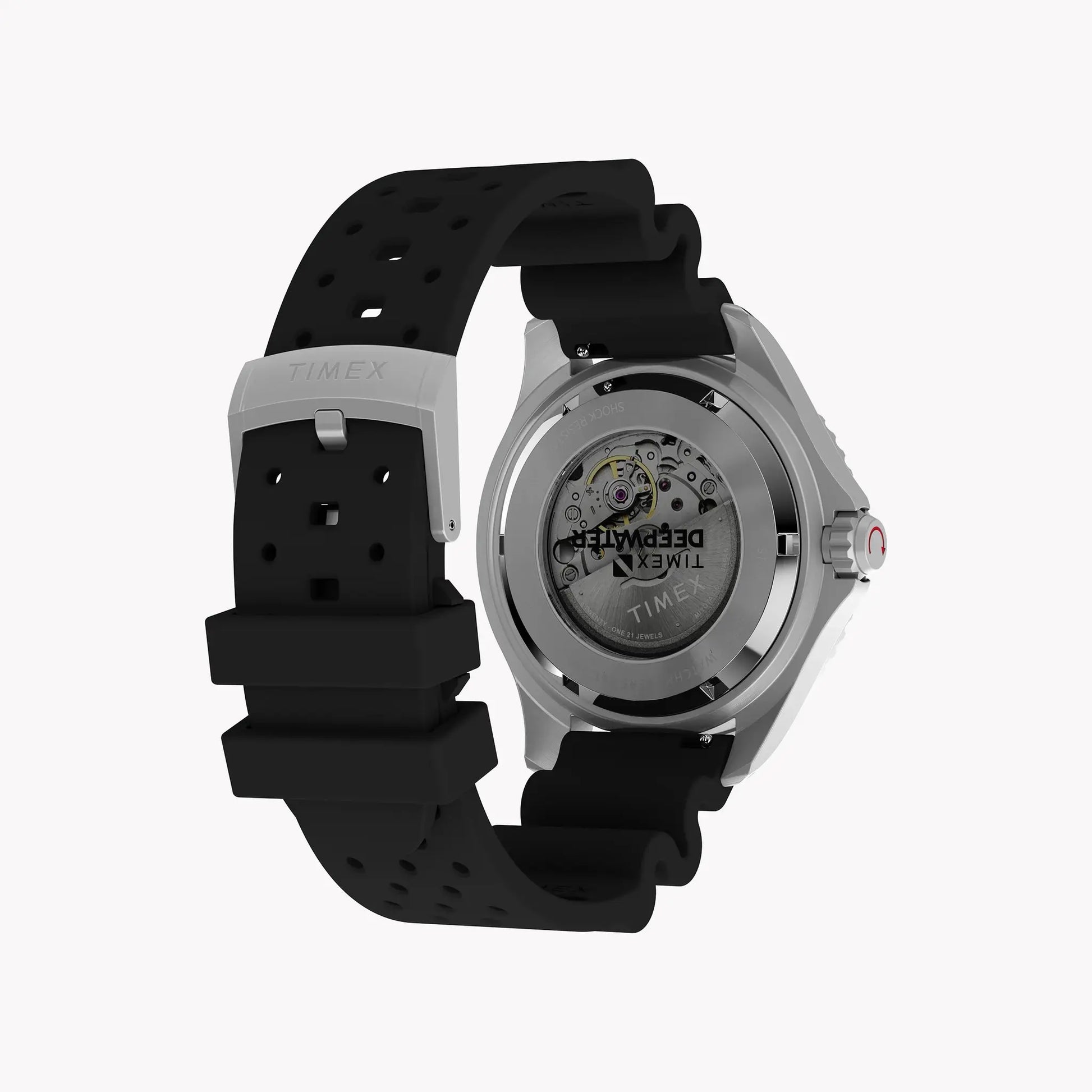 Deep Water Meridian 200 SST Black Dial Black Strap Watch | TW2Y40000 by TIMEX