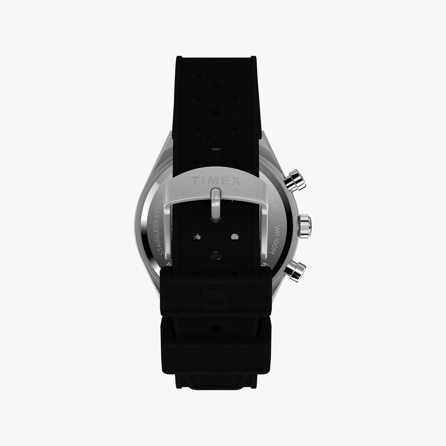 Timex Men's Silver-Tone SS, Black Silicone | TW2Y56100 by TIMEX