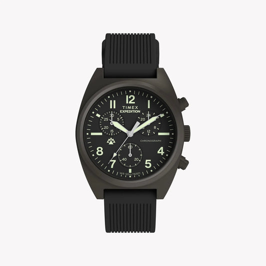 Timex Men's Gunmetal SS, Black Silicone | TW2Y61000 by TIMEX