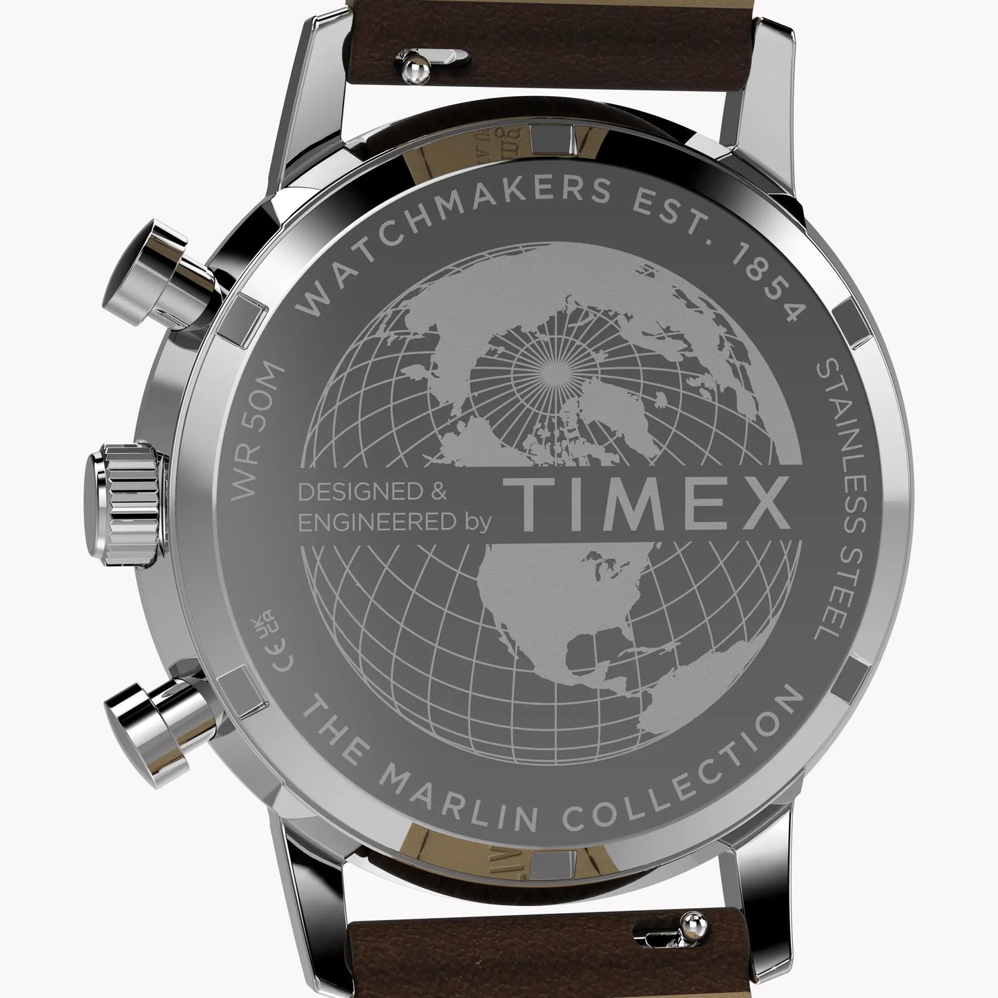 TIMEX Men's Silver-Tone SS, Brown Leather Watch | TW2Y66600 by TIMEX