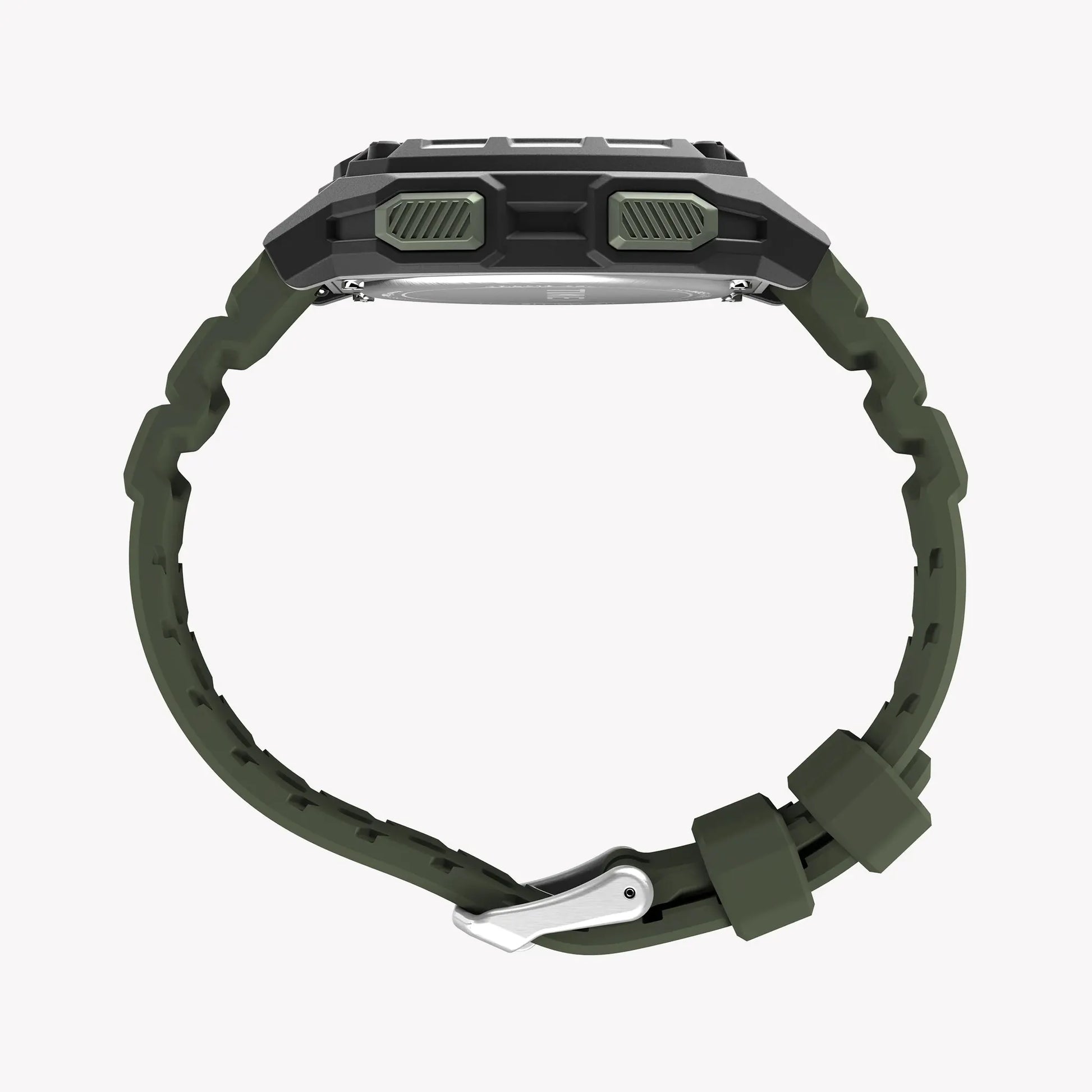 TIMEX Men's Black PC+GF, Green Silicone | TW4B34500 by TIMEX