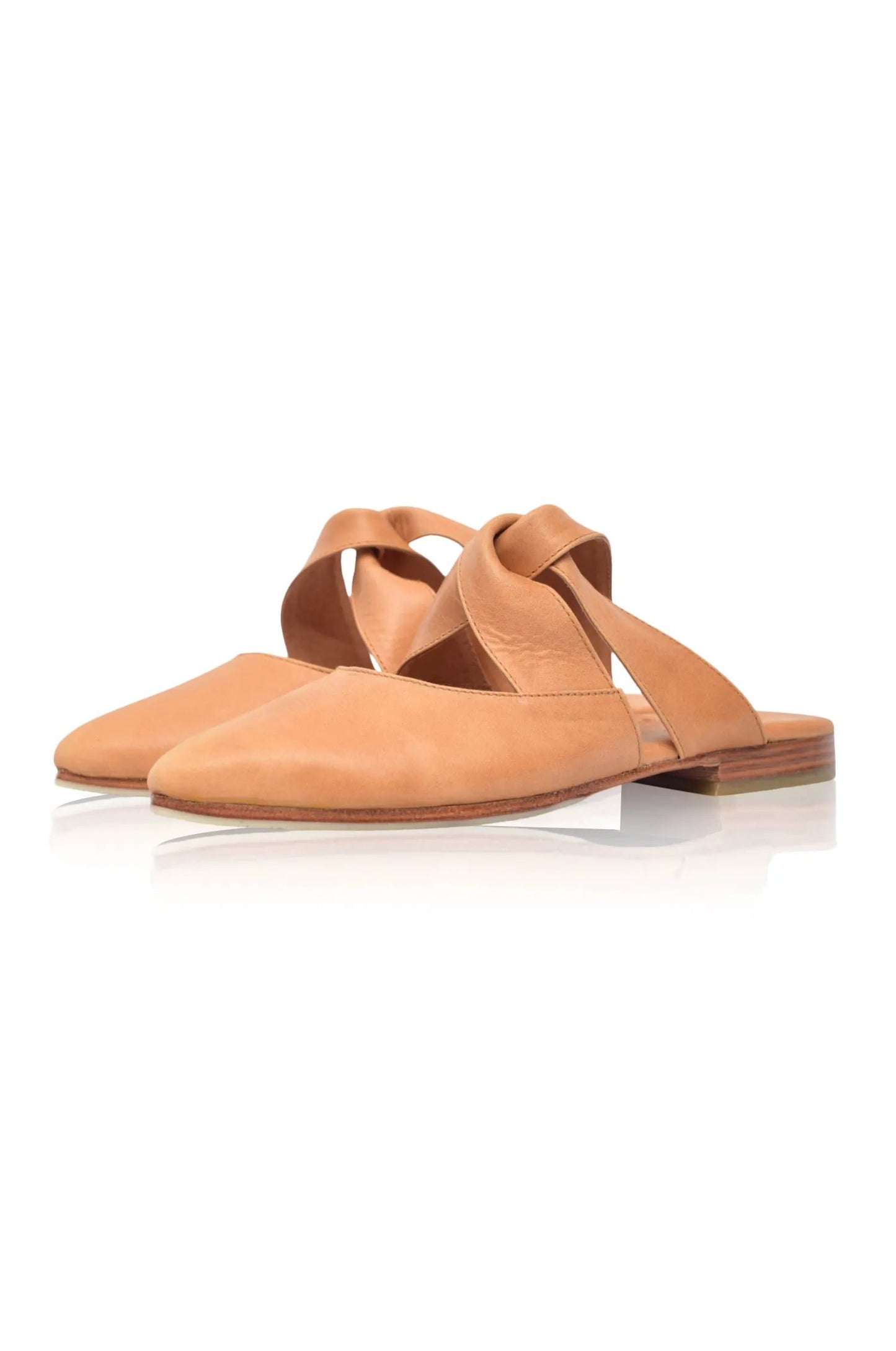 Taj Mahal Pointy Toe Leather Mules by ELF