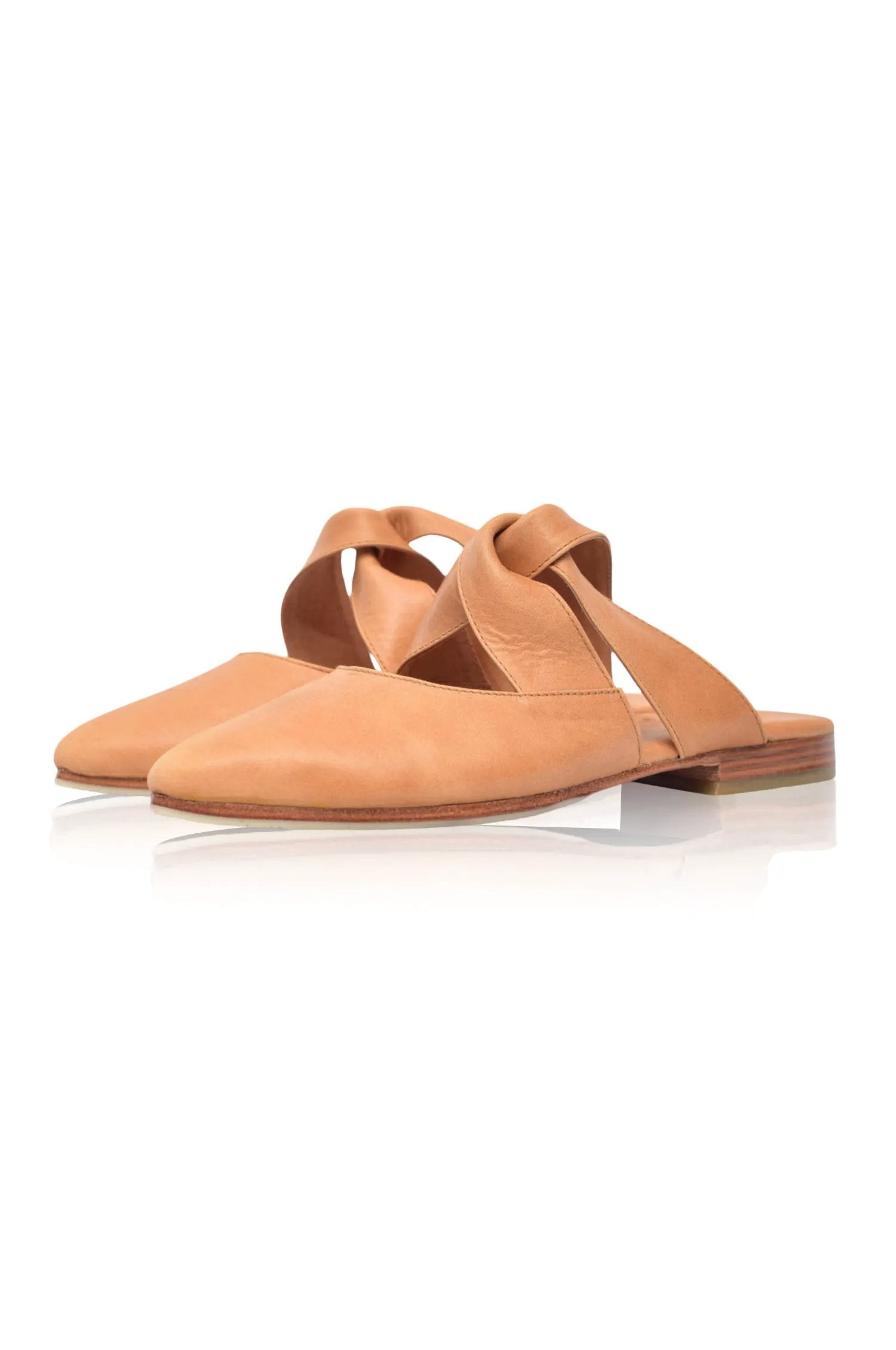 Taj Mahal Pointy Toe Leather Mules by ELF