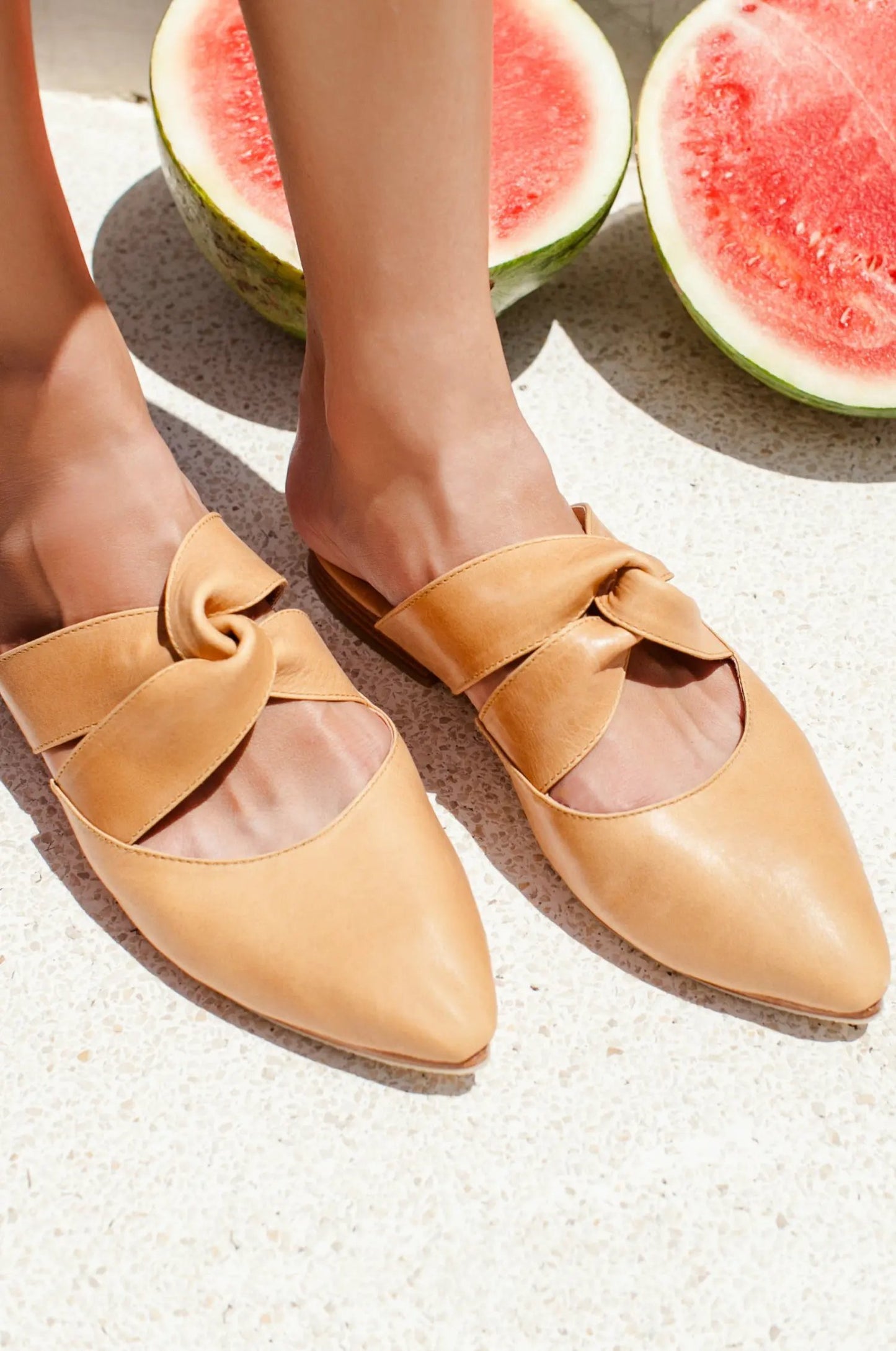 Taj Mahal Pointy Toe Leather Mules (Sz. 8.5) by ELF