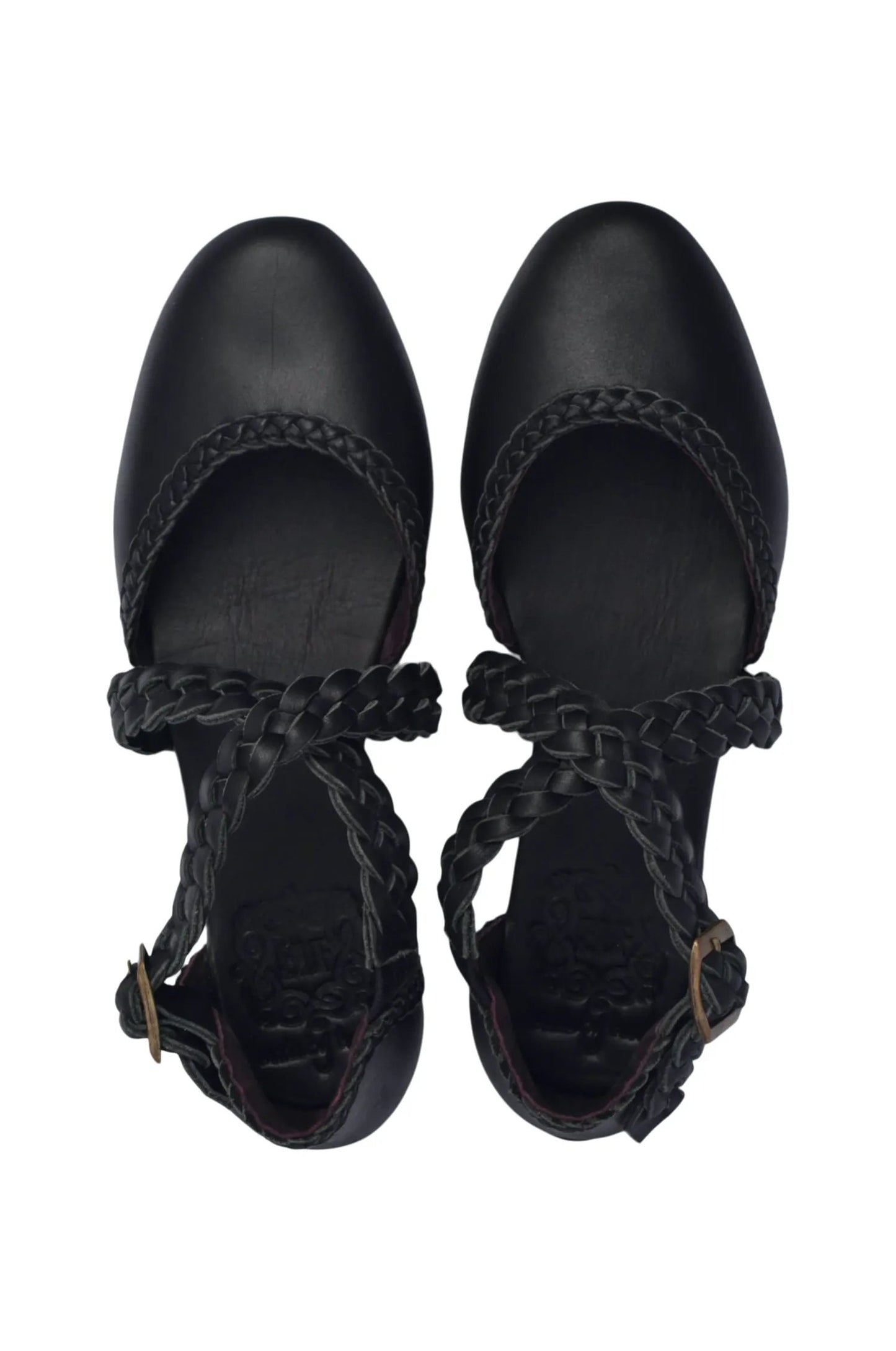 Tallulah Braided Criss-Cross Leather Flats by ELF