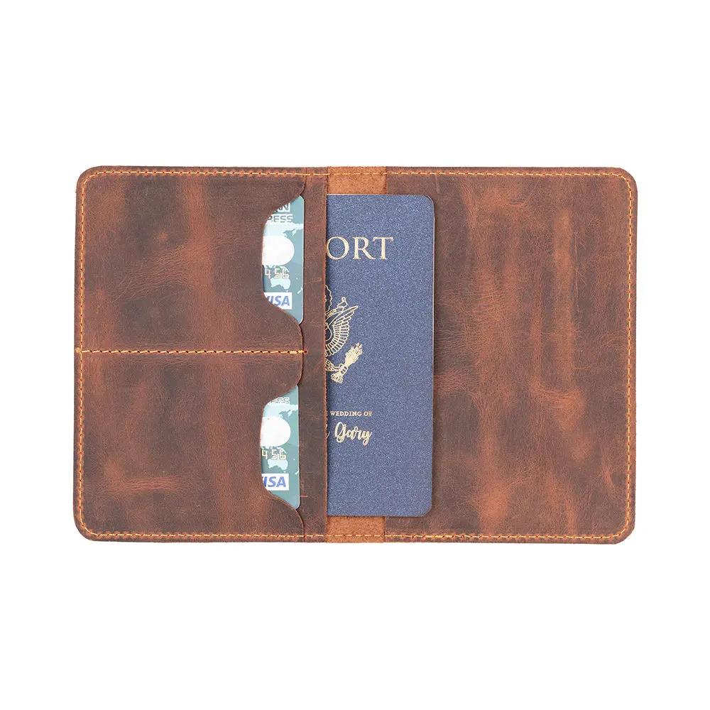 Tempe Genuine Leather Passport Holder - Handcrafted Travel Document Organizer by TORONATA