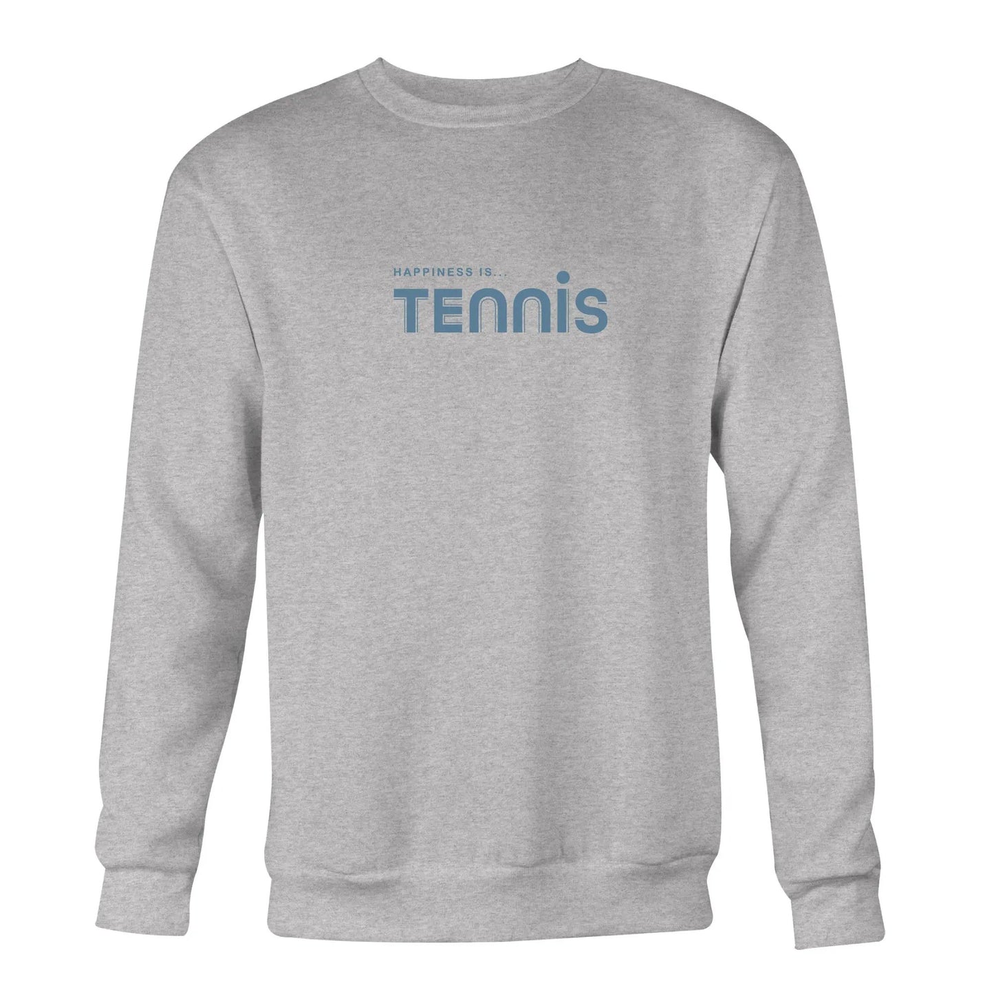 Men's Tennis Racquet Crew Sweatshirt, Heather Grey by Tennis Collection