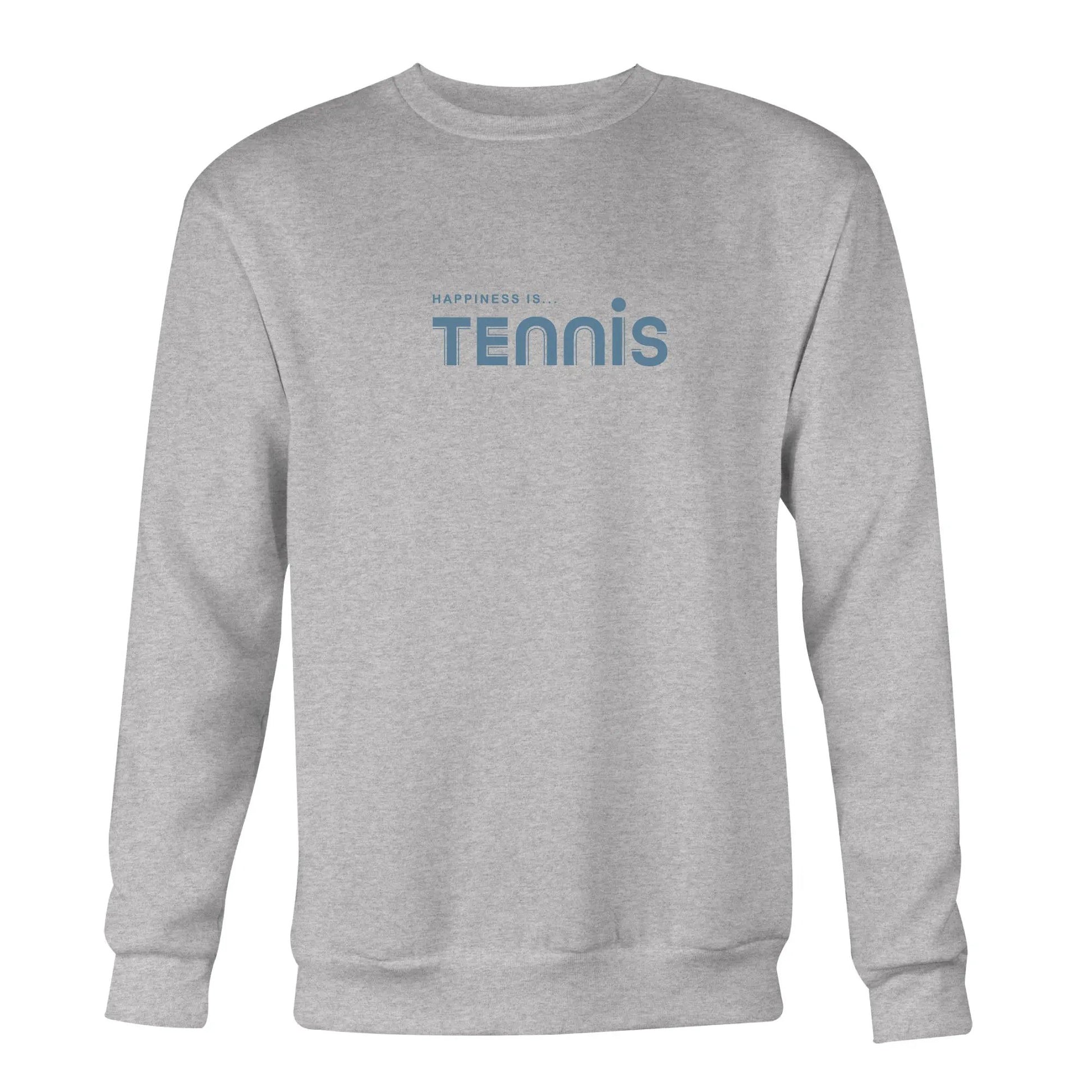 Men's Tennis Racquet Crew Sweatshirt, Heather Grey by Tennis Collection