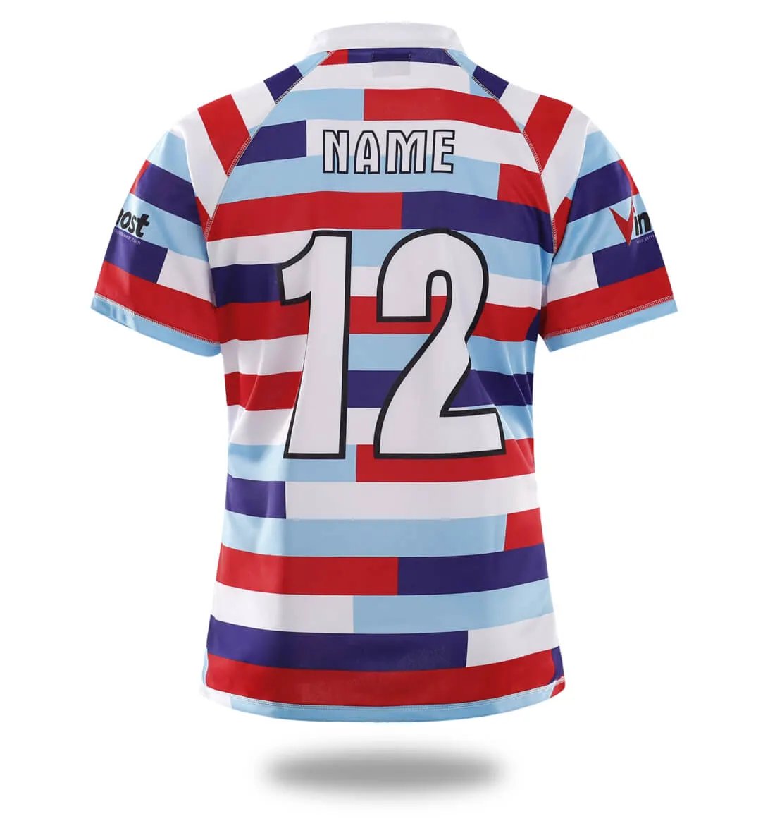 Custom Three Color Stripe Rugby Jersey by Vimost Sportswear
