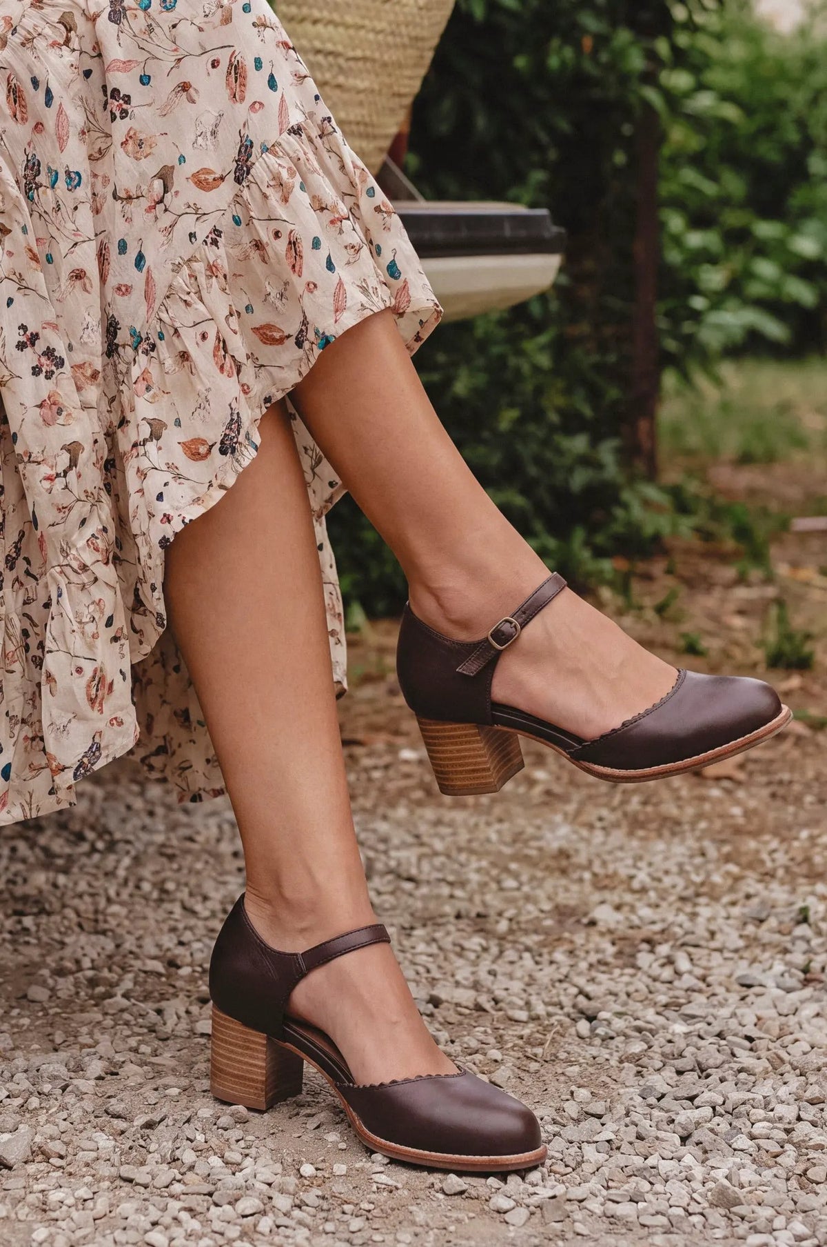 Toledo Scalloped D’Orsay Leather Heels by ELF
