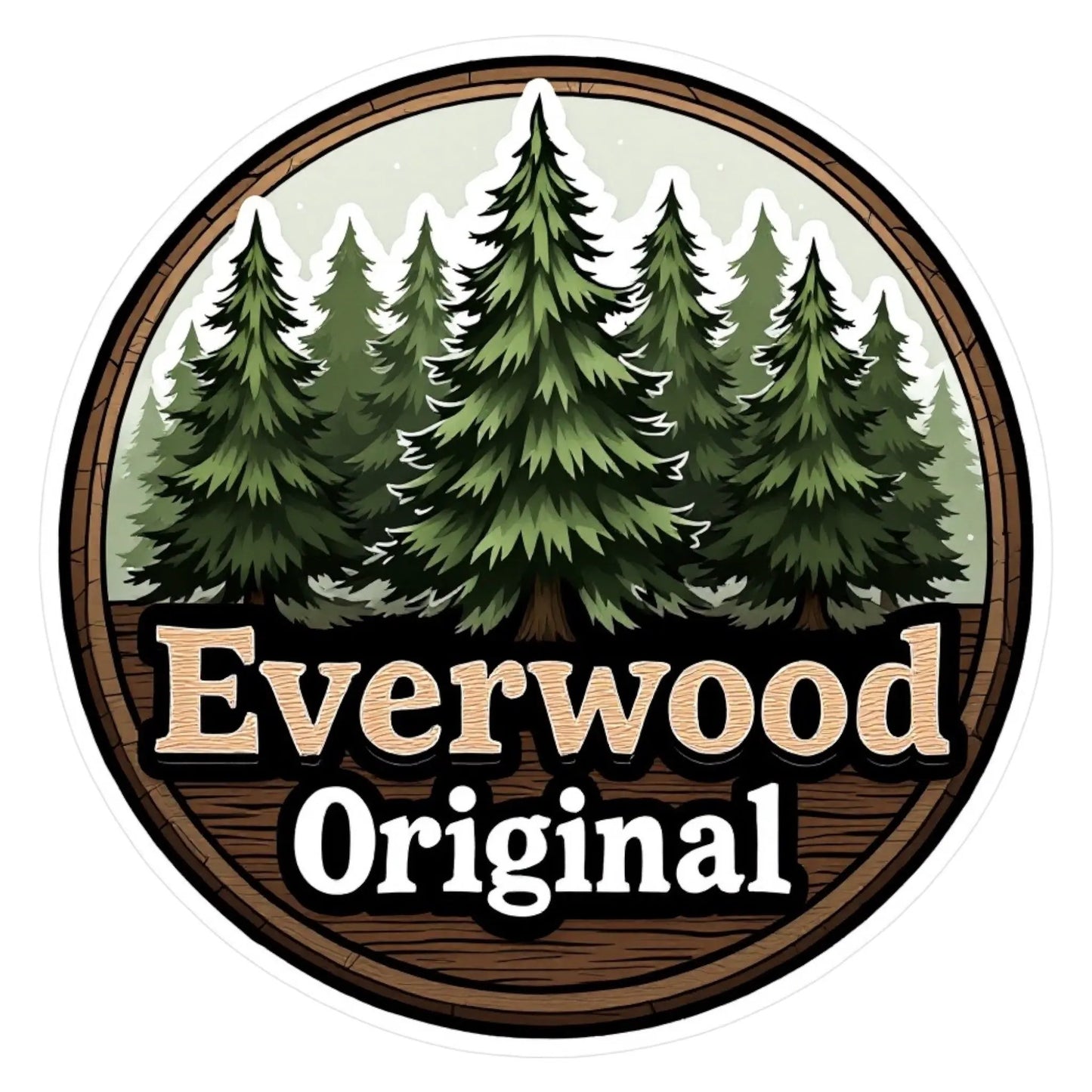 Treetops Circle Sticker by Everwood Original