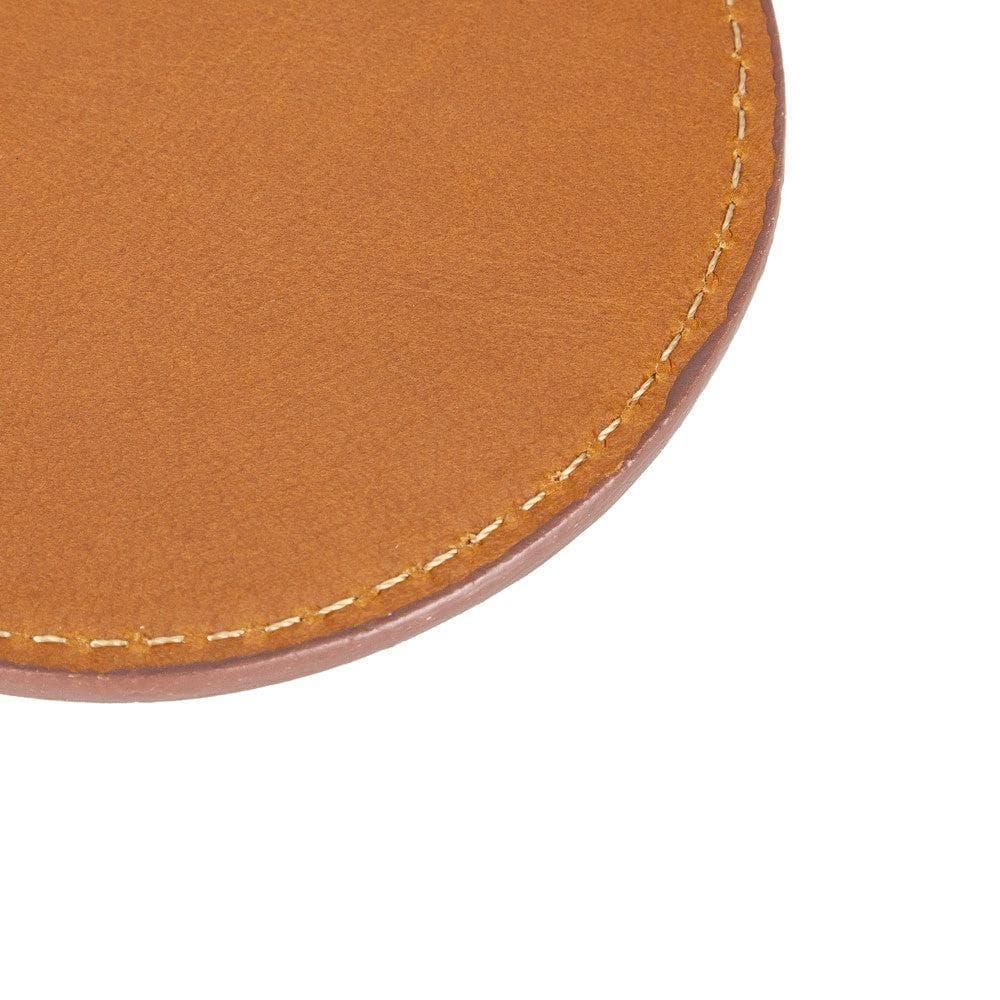 Tucson Genuine Leather Coaster Set of 5 with Holder - Premium Cup Coasters by TORONATA