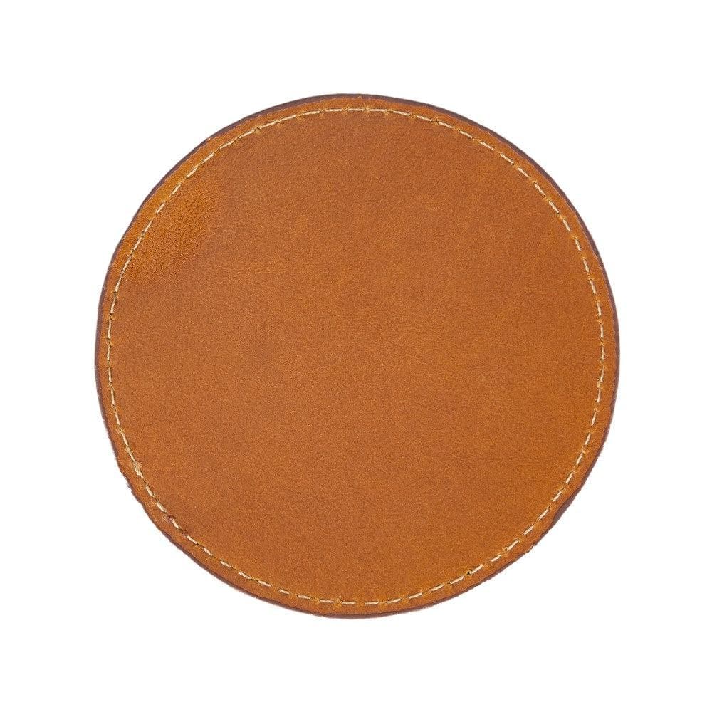 Tucson Genuine Leather Coaster Set of 5 with Holder - Premium Cup Coasters by TORONATA