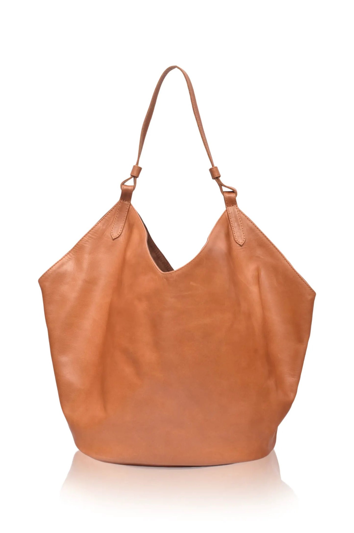 Tulip Medium Leather Tote Bag by ELF