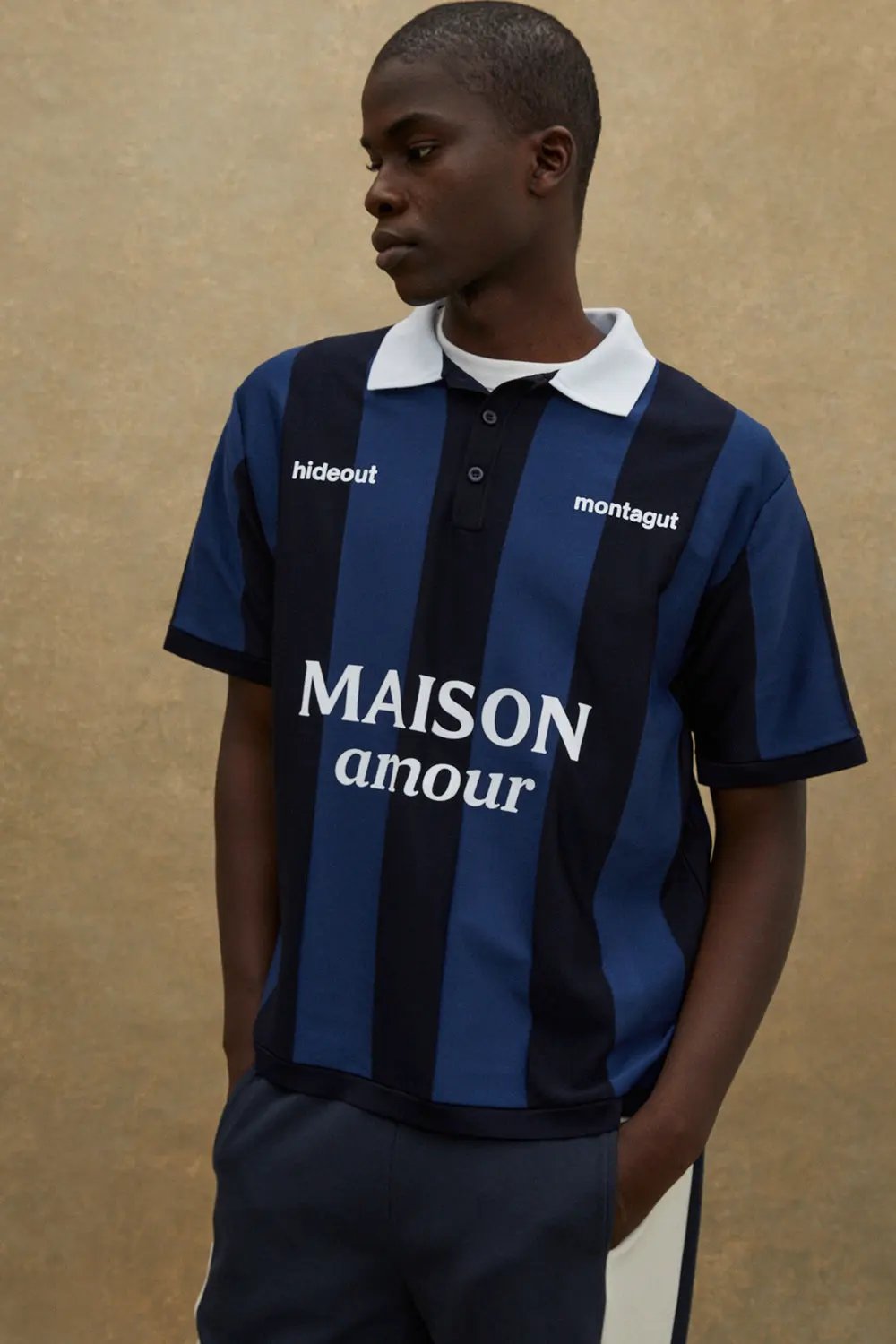 hideout x Maison Montagut Chicago Fil Lumière® Soccer Polo by Hideout X Maison Montagut