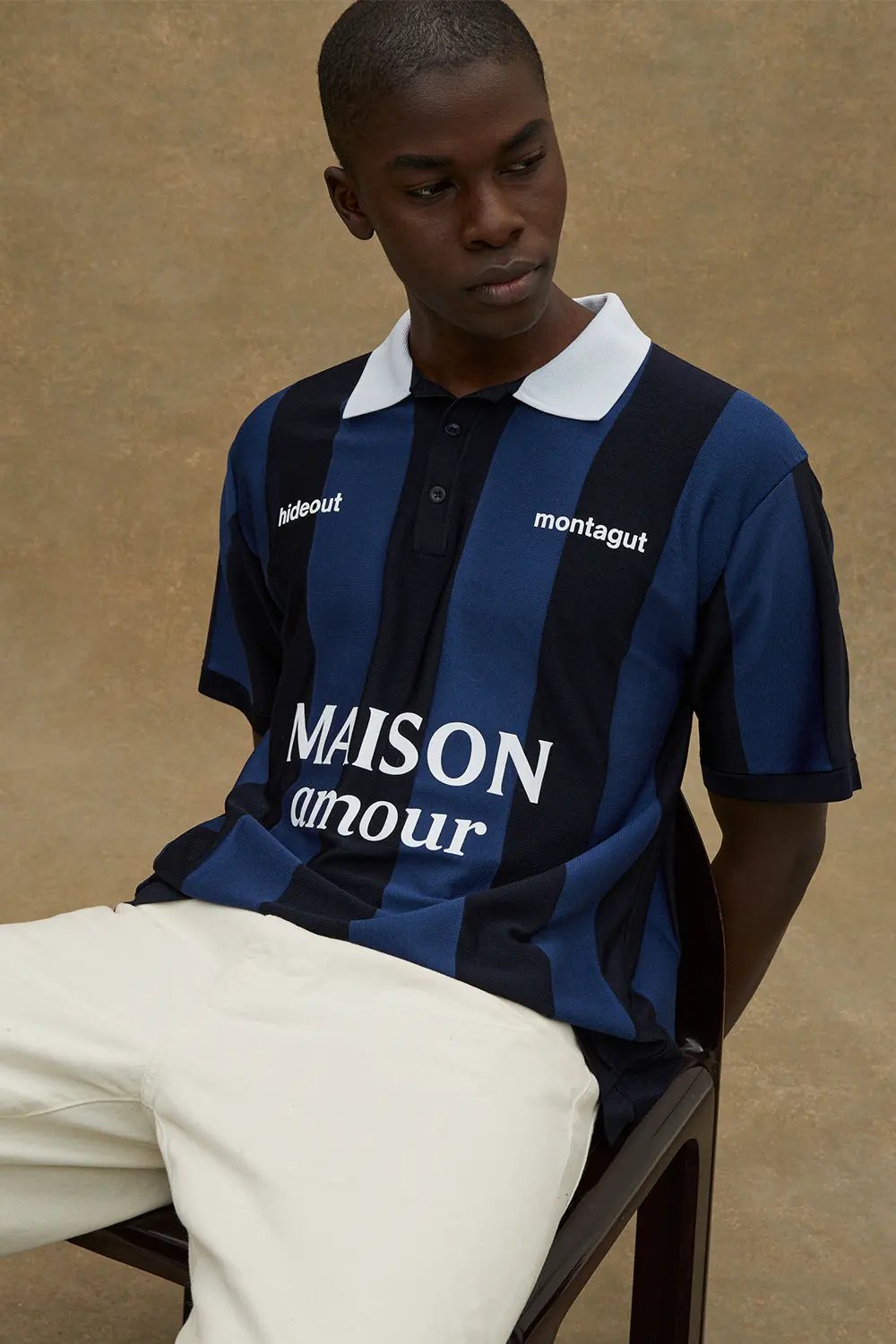 hideout x Maison Montagut Chicago Fil Lumière® Soccer Polo by Hideout X Maison Montagut