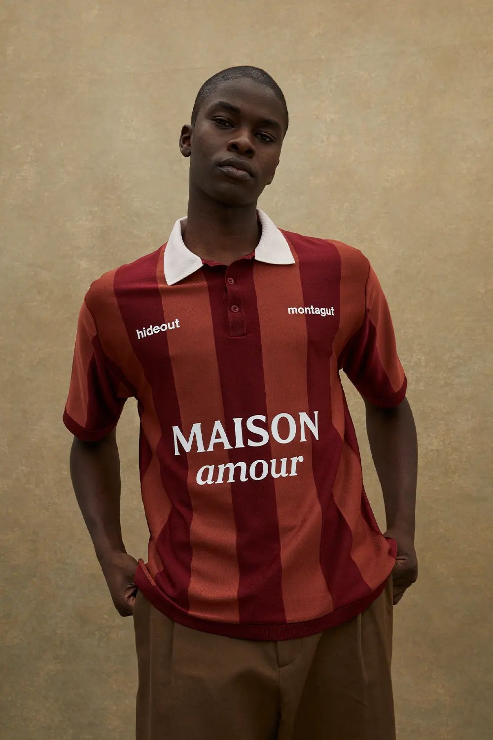 hideout x Maison Montagut Chicago Fil Lumière® Soccer Polo by Hideout X Maison Montagut