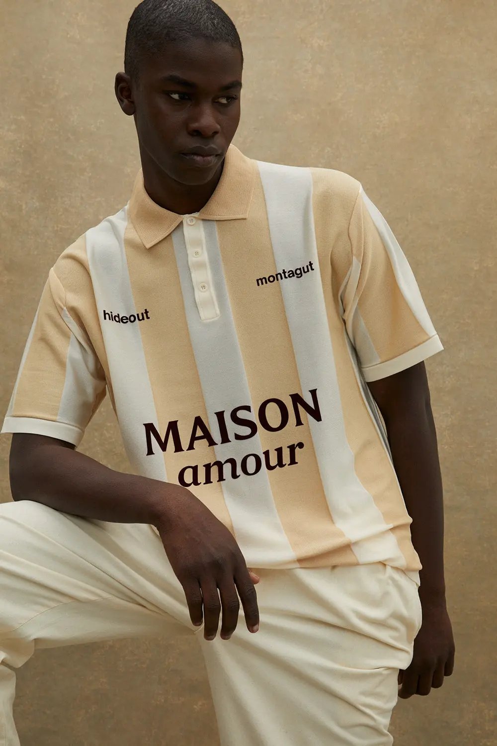 hideout x Maison Montagut Chicago Fil Lumière® Soccer Polo by Hideout X Maison Montagut