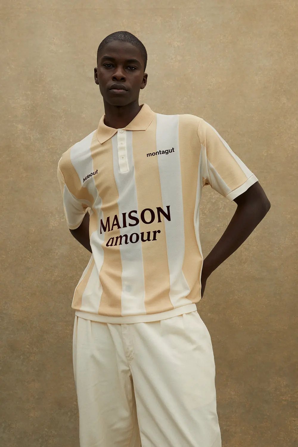 hideout x Maison Montagut Chicago Fil Lumière® Soccer Polo by Hideout X Maison Montagut
