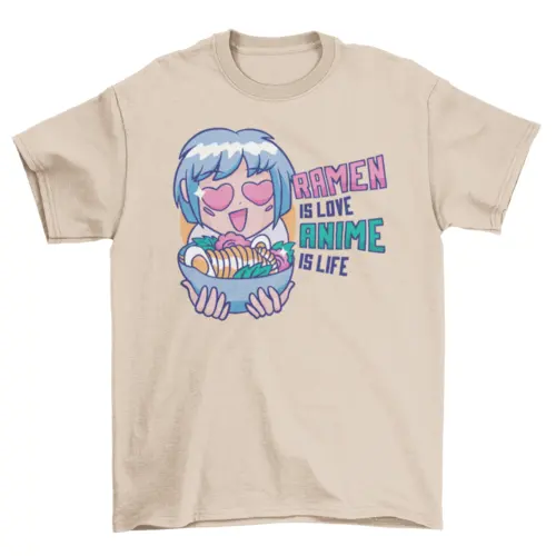 Ramen & anime t-shirt by Turquoise Theseus