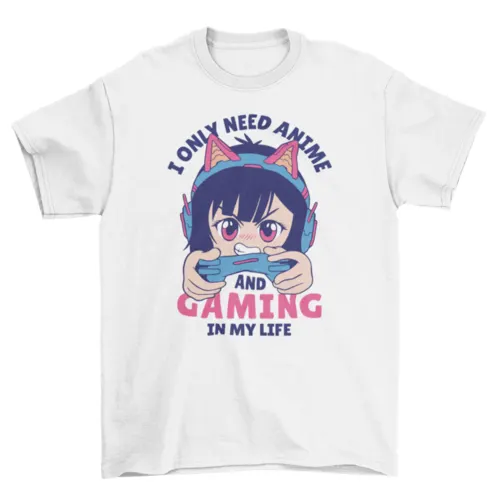 Anime and gaming t-shirt by Turquoise Theseus