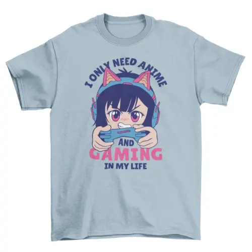 Anime and gaming t-shirt by Turquoise Theseus