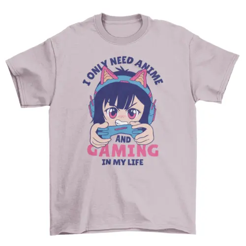 Anime and gaming t-shirt by Turquoise Theseus